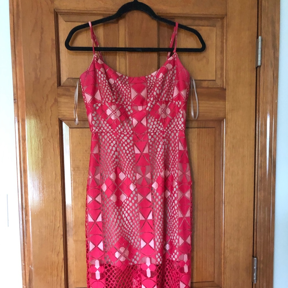 RED BCBG COCKTAIL DRESS